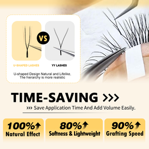 ขนตาปลอมรูปตัวยู2D 3D 4D รูปตัวยู0.07มม. สำหรับต่อขนตาปลอมรูปตัวยู - Product Image 3
