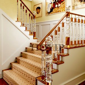 Tốt Nhất Bán 60Mm PMMA Acrylic Kính Lan Can Lục Bình Rõ Ràng Trắng PVC Cho Ban Công Ban Công Lan Can Vàng Lục Bình Góc Bài - Product Image 3