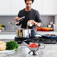 Vente en gros de saucieres en acier inoxydable de 3 oz avec poignée, plat à condiments, couverts de service pour restaurants, mariages
