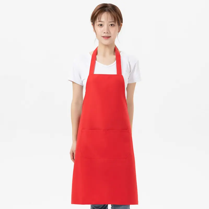 Pour femmes hommes tabliers de nettoyage sans manches vêtements imperméable à l'huile accessoires de cuisine du chef tablier de couleur avec poche de cuisson