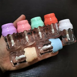 ISMAN Tubo de Brillo Labial con Forma de Biberón de Leche para Niños de 5ml, Lindo Envase Transparente Tipo Tarro de Yogur, Venta al por Mayor, <span class=keywords><strong>Precio</strong></span> de Fábrica, El Mejor - Product Image 1