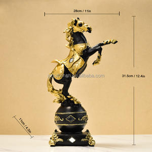 Europäische moderne Pferde harz Handwerk Dekoration Kreative Wohnzimmer TV-Schrank Flur Weins chrank Home Decorations - Product Image 5