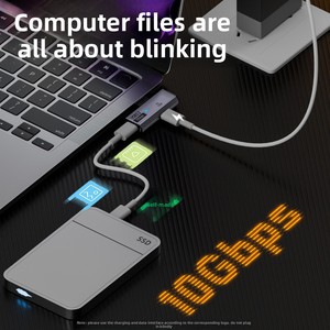 Chất lượng cao USB OTG <span class=keywords><strong>adapter</strong></span> usb3.2 10gbps pd100w nhanh chóng sạc điện thoại di động <span class=keywords><strong>Adapter</strong></span> Loại C và OTG <span class=keywords><strong>adapter</strong></span> cho Android - Product Image 6
