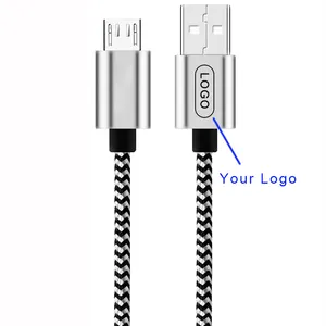 Kabel Pengisi Daya Ponsel Nilon untuk Pengisi Daya USB Kabel Data Line 3A Pengisian Cepat untuk Pengisi Daya Ponsel