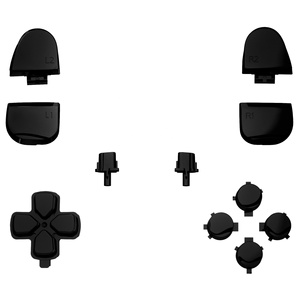 เปลี่ยนปุ่ม D-pad R1 L1 R2 L2 ทริกเกอร์ ปุ่มแชร์ ปุ่มตัวเลือก ปุ่มหน้าจอ โครเมียม สีดำ ชุดปุ่มครบชุดสำหรับคอนโทรลเลอร์ PS5 รุ่น BDM-030/040/050 - Product Image 2