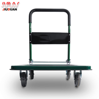 Chariot à plateforme pliable en acier avec poignée, capacité de 300 kg, chariot à main en acier à 4 roues, chariot à sac à main, chariot à plateforme