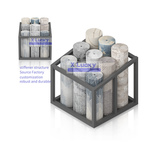 May Mắn Tùy Chỉnh Cuộn Thảm Mẫu Gạch Thảm Hiển Thị Đứng Gỗ Hiển Thị Đứng Với Ánh Sáng Đơn Giản Hiển Thị Giá Sàn Thảm - Product Image 1