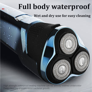 Rasoio Elettrico Rotante a Tre Lame FK-376 con Display LCD Digitale, Supporto Tedesco, Impermeabile IPX6, Senza Fili, 100 Minuti di Autonomia, 1 Anno di Garanzia - Product Image 4