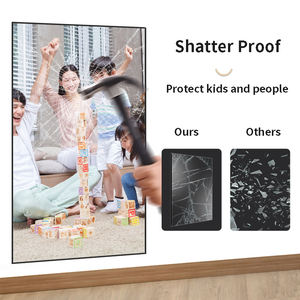 Espejo <span class=keywords><strong>de</strong></span> gimnasio con <span class=keywords><strong>marco</strong></span> <span class=keywords><strong>de</strong></span> metal <span class=keywords><strong>de</strong></span> aluminio grande <span class=keywords><strong>de</strong></span> cuerpo completo extra grande personalizado para baile, Fitness, escuela, sala <span class=keywords><strong>de</strong></span> estar, gimnasio en casa, <span class=keywords><strong>pared</strong></span> - Product Image 4