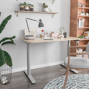 Ufficio doppio motore durevole moderno elettrico regolabile in altezza tavolo rotondo gamba scrivania telaio <span class=keywords><strong>Workstation</strong></span> Sit To Stand Up scrivania - Product Image 4