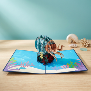 Carte pop-up Pompilius faite main, style animal, lavable, design personnalisé, meilleur prix, tendance actuelle - Product Image 4