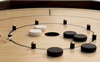 Crokinole canadien en bois dur, jeu de table en bois pour tournoi, jouets en bois pour l'intérieur