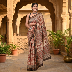 Sari en soie MAHESWARI pour les occasions de mariage - Product Image 3