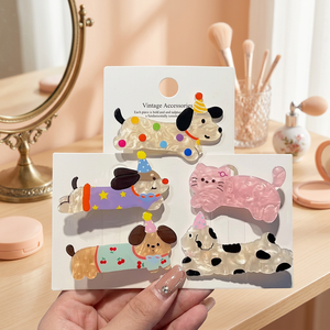 Cute Cartoon Animal <b>Hair</b> Claw PVC Duckbill <b>Clip</b> 6*3.5cm Casual Colorful Pet <b>Barrette</b> for Girls Women Made in China - Product Image 2