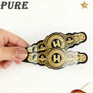 Étiquette de cigare de luxe écologique imperméable en papier, impression de bande, estampage à chaud, feuille d'or, étiquette de cigare, étiquette de cigarette - Product Image 4