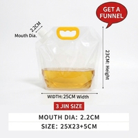 Pochette transparente sans BPA avec bec verseur et bouchon anti-déversement pour l'emballage de jus frais, lait, thé, eau minérale