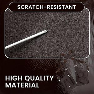 Sıcak satış Vintage su geçirmez PU yardımcı silah yelek özel kabartmalı Logo telefon Anti hırsızlık Crossbody Sling deri koşum çantası - Product Image 4