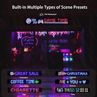 Yeux LED pour Pare-Brise de Voiture/Moto, Télécommande Intelligente et Contrôle via Application, Lumières Oeil de Diable, Modèle de Texte Personnalisé