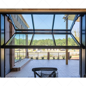 Ventanas plegables verticales de aluminio ajustables con rotura térmica de ventana colgada superior negra de doble acristalamiento estándar de alta calidad - Product Image 1