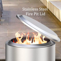 Vente en gros de couvercle de foyer rond en acier inoxydable, couvercle à anneau métallique pour chauffage extérieur et barbecue, emballage et logo personnalisables