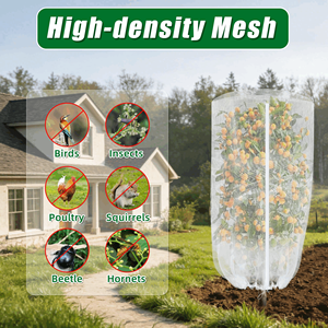 Filet de protection pour plantes, filet anti-oiseaux à sommet rond avec fermeture éclair et cordon de serrage, sac de protection pour myrtilles et arbustes - Product Image 5