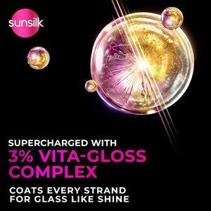 <span class=keywords><strong>Shampoo</strong></span> <span class=keywords><strong>Sunsilk</strong></span> Teinture Noire à l'Huile d'Amla, Protéine de Perle, Vitamine E, Sans Parabène, Complexe Vita-Gloss 3% Brillance Longue Durée 650 ml - Product Image 3