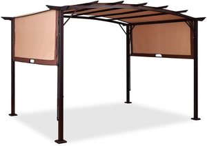 Kit de pergola moderne pour <span class=keywords><strong>jardin</strong></span> et pelouse extérieure avec écran amovible, petite structure en acier pour la décoration de la cour et du <span class=keywords><strong>jardin</strong></span> - Product Image 2