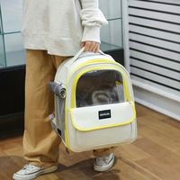 Sac à dos transparent pour chat avec fenêtre, sac de transport respirant pour petits chiens, idéal pour les voyages en extérieur
