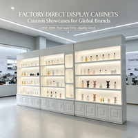 Vitrine Commerciale Blanche avec Étagères Solides et Éclairage LED, Écologique et Durable, Idéale pour Parfums et Articles Promotionnels