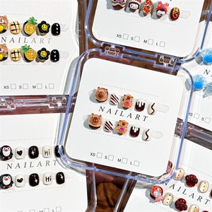 <span class=keywords><strong>Uñas</strong></span> Postizas Infantiles Hechas a Mano al por Mayor, <span class=keywords><strong>Uñas</strong></span> Postizas Reutilizables con Dibujos Animados, Pegatinas de Arte de <span class=keywords><strong>Uñas</strong></span> para Niñas de 3 a 12 Años - Product Image 1