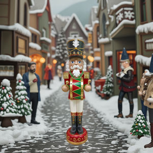 Casse-Noisette Traditionnel <span class=keywords><strong>de</strong></span> Noël Musical Taille Réelle Personnalisé avec Lumières Led et Tambour Décoration <span class=keywords><strong>de</strong></span> Soldat Casse-Noisette <span class=keywords><strong>de</strong></span> Noël - Product Image 2