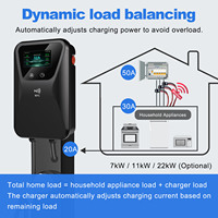 Borne de recharge solaire photovoltaïque 22 kW pour véhicules électriques, avec commutation de phase dynamique, contrôle automatique de l'énergie monophasé/triphasé, énergie solaire verte