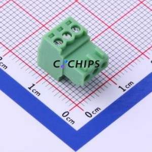 KF2EDGK-2.54-3P Plug-in Terminal Block P=2.54mm Connector ( Connector Type: Plug )( Construction: 1x3P )( Pitch: 2.54mm ) - Product Image 1