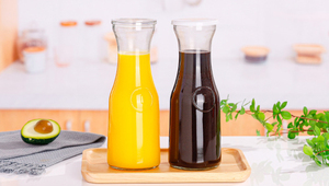 Botellas de Vidrio Transparentes para Bebidas Frías, de Boca Ancha y Gran Capacidad, para Jugos, Venta al Por Mayor Personalizada - Product Image 2