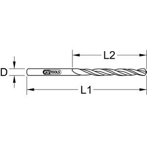 KS TOOLS HSS Taladro helicoidal de estaño, paquete de 5, 12,5mm - Product Image 3