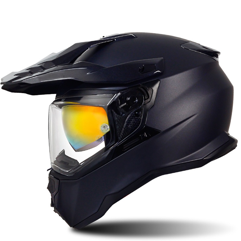 Negro Mate Brillante con Visera Transparente