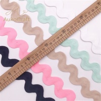 Ruban Ric Rac Multicolore de Haute Qualité 2 cm, Bordure Zig Zag