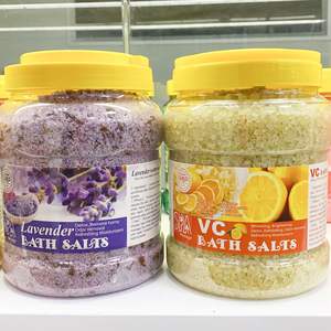 Sal de baño de SPA de limpieza profunda 3kg Sal marina de grano grueso infundida con aceite esencial de fragancia de leche de lavanda rosa y aloe - Product Image 5