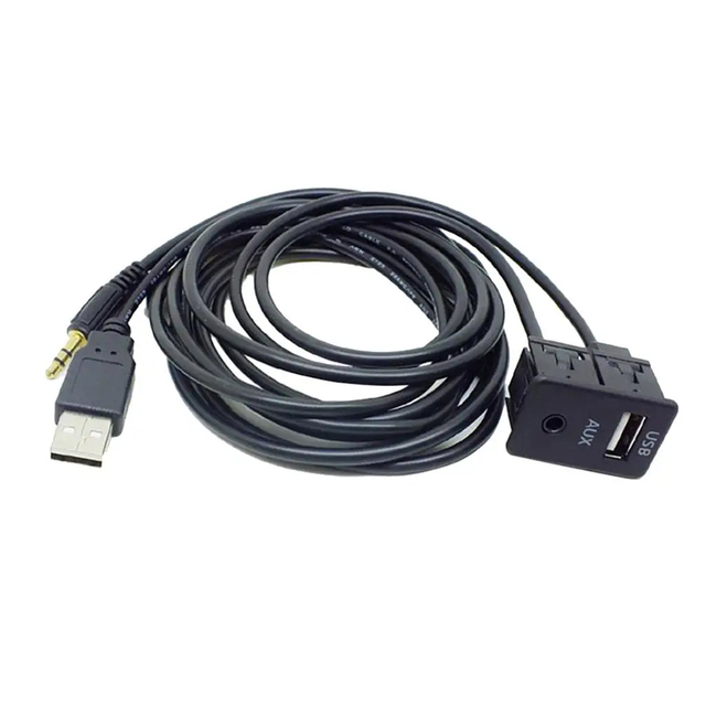 Car AUX USB Male Dash Flush Mount Mounting Adapter Suitable for Toyota Avensis RAV4 Auris Corolla Venza Yaris