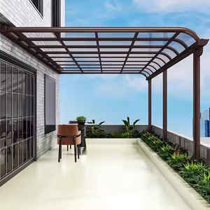 Ensemble de carport <span class=keywords><strong>double</strong></span> extérieur avec structure <span class=keywords><strong>en</strong></span> aluminium thermolaqué, <span class=keywords><strong>kit</strong></span> de <span class=keywords><strong>garage</strong></span> durable pour 2 voitures - Product Image 5
