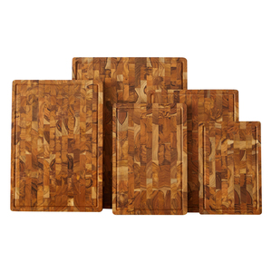 Tagliere in Legno di Teak con Motivo a Lisca di Pesce e Scanalatura per Succhi, per Cucina e <span class=keywords><strong>Picnic</strong></span>, Vendita all'Ingrosso - Product Image 2