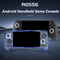 Nouvelle console de jeu portable Anbernic Transparent Blue RG556 Écran de 5.5 pouces Mémoire de 128 go pour enregistrer les jeux Batterie au lithium 5500mAh