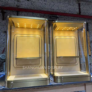 Cao cấp tùy chỉnh kim loại thép không gỉ treo tường Tủ ARC glasset đồ trang sức Hiển thị nội với LED - Product Image 4