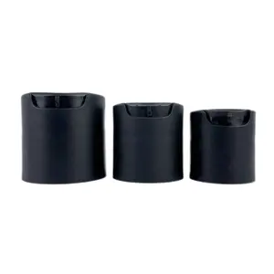 Tapón de rosca para botella de plástico, tapa superior de plástico PP, negro mate, cierre suave, 24/410, 28/410, 24mm, 28mm