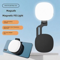 K10 MagSafe Lumière d'appoint magnétique pour téléphone, pour selfie, beauté et streaming en direct, miroir de maquillage télescopique pliable, réglable pour retouches