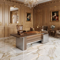 Bureau de PDG professionnel à 8 couches peintes, table de président éco-responsable, table de direction moderne en panneau E1