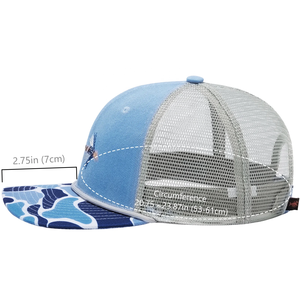 Casquette de pêche respirante à 6 panneaux réglable personnalisée pour hommes et femmes, avec logo brodé de poisson, style trucker snapback pour pêcheurs - Product Image 2