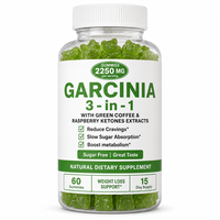 Bonbons gélifiés Garcinia Cambogia au vinaigre de cidre de pomme, saveurs fruitées, pour ventre plat, amincissement, perte de poids, brûleur de graisse, favorise la digestion