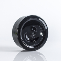 Pot en plastique noir pour crème avec large ouverture, disponible en 25 g, 30 ml, 50 ml, 100 ml, 200 ml, 500 ml