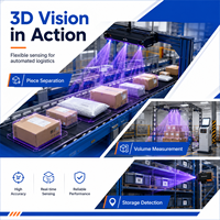 Sensor Gambar 3D 105 Derajat X-D1000 untuk Otomatisasi Laboratorium, Mesin Uji Penelitian Bio-teknologi, Sensor Optik Visi Mesin ToF